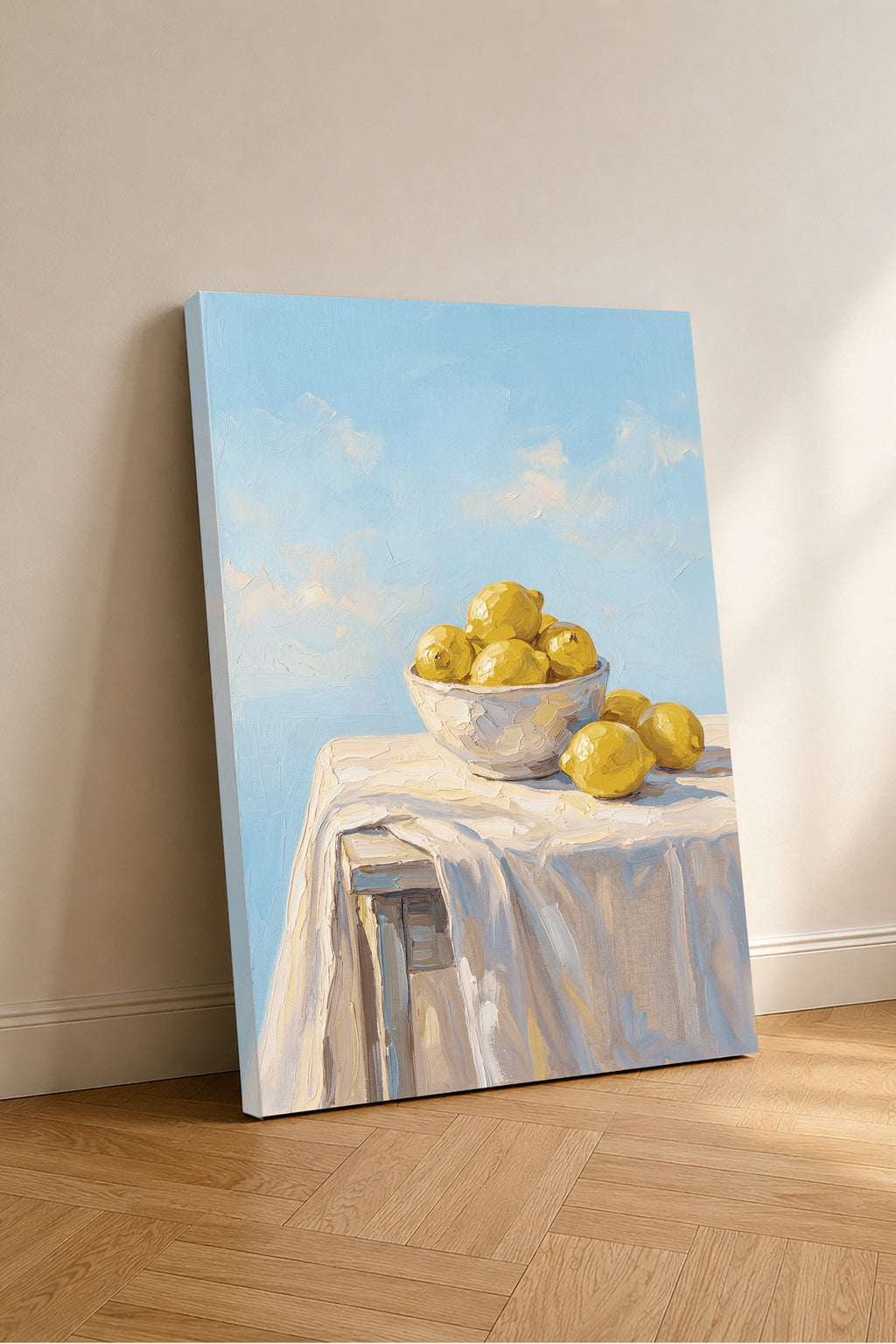 Esoriart 4'lü limonlu kanvas tablo seti - yaşam alanı 2