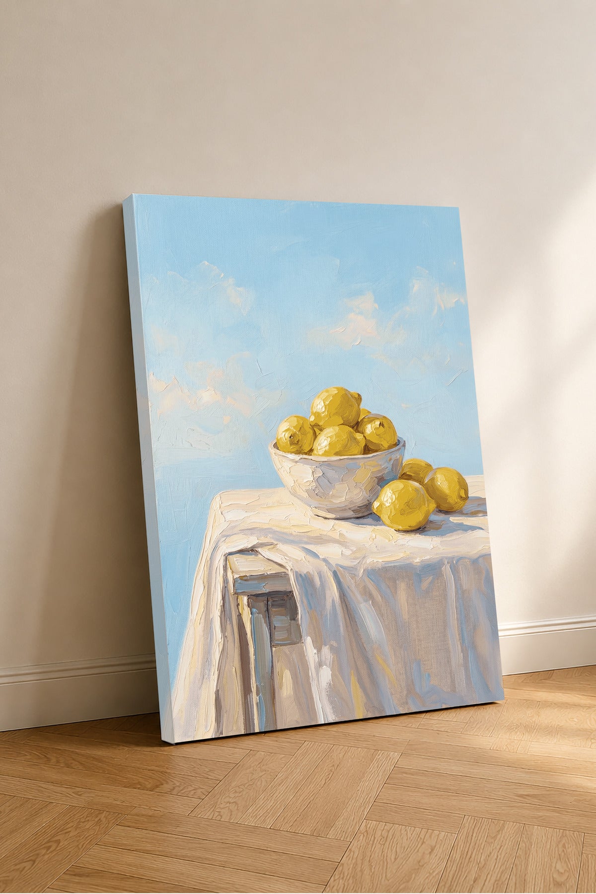 Esoriart 4'lü limonlu kanvas tablo seti - yaşam alanı 2