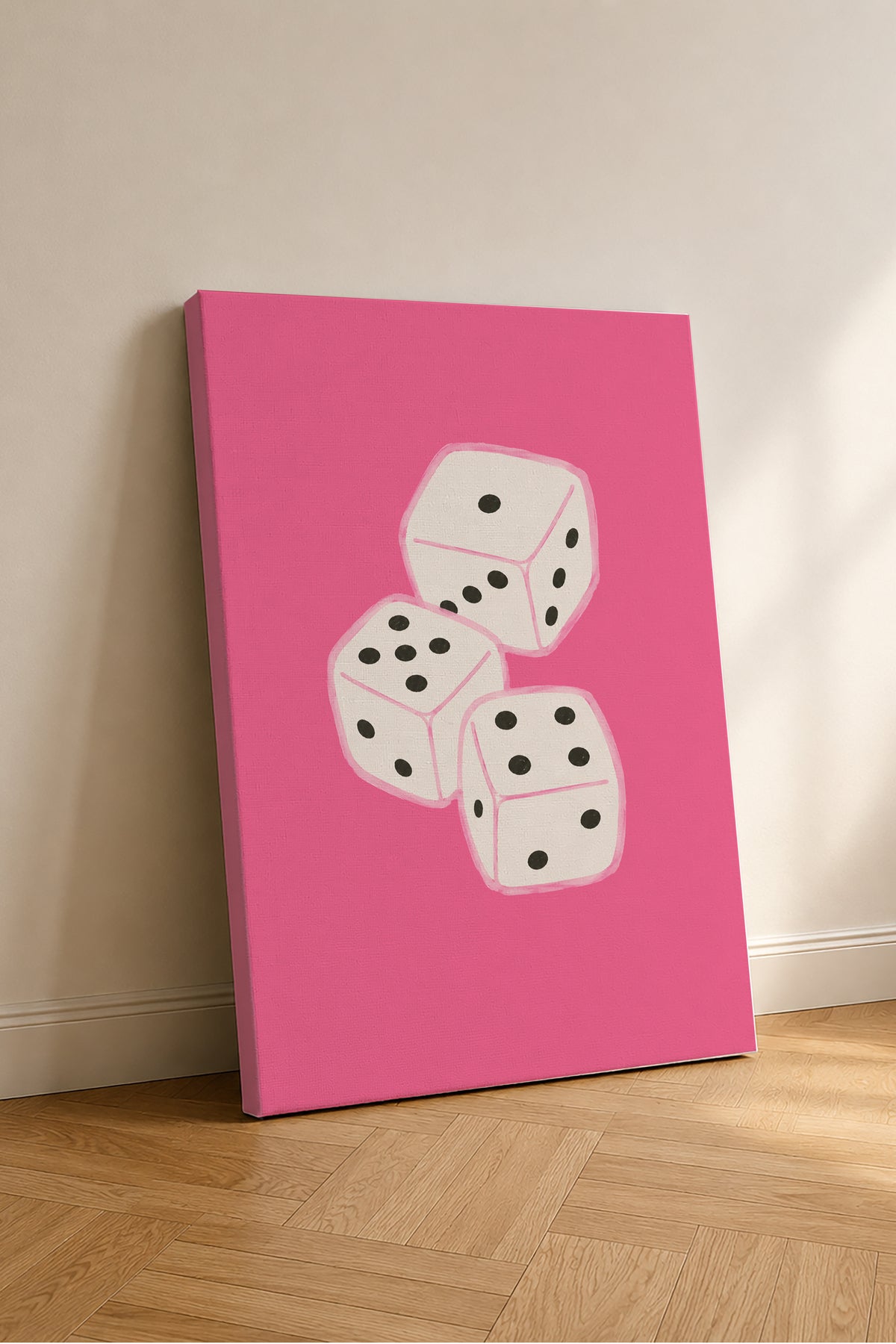 Esoriart Lucky You pembe kanvas tablo seti - ölçü görünümü
