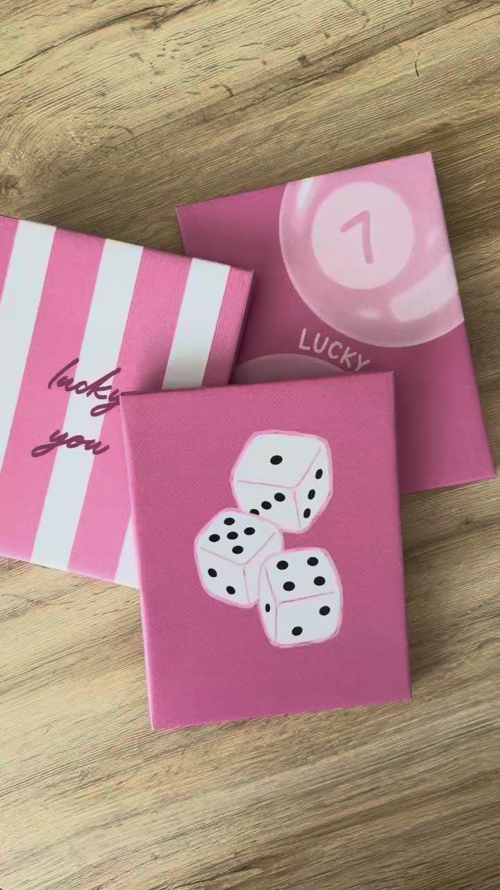 3'lü Lucky You Pembe Kanvas Tablo Seti ürün videosu — ESORIA kanvas tablo dekorasyon görünümü